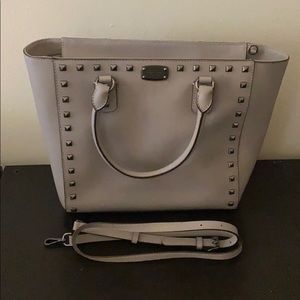 Michael Kors Saffiano Stud Tote French Grey